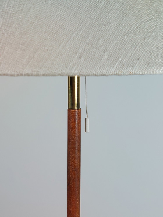 Image 1 of 1X J.T.Kalmar table lamp 50s rosewood brass