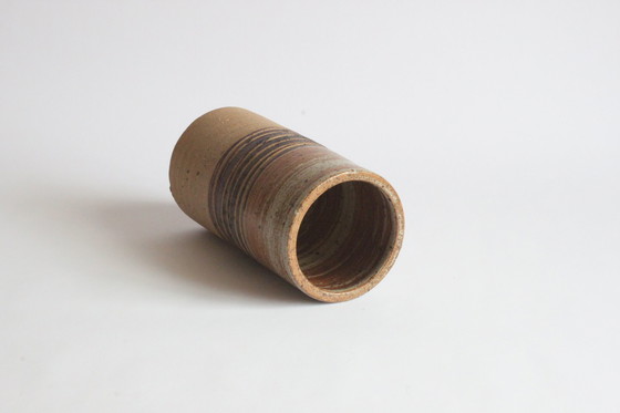 Image 1 of Tue Poulsen Cylindrical Ceramic Vase, Denmark 1970S.