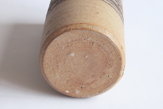 Image 1 of Tue Poulsen Cylindrical Ceramic Vase, Denmark 1970S.