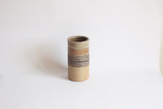 Image 1 of Tue Poulsen Cylindrical Ceramic Vase, Denmark 1970S.