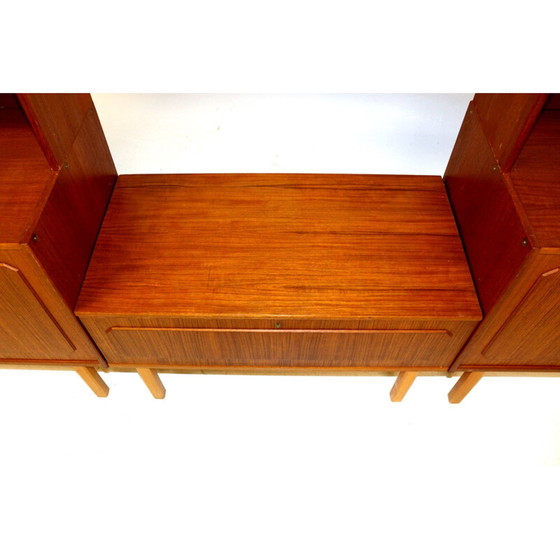 Image 1 of Scandinavian teak and beech bookcase by Brantorps 1960 Sweden