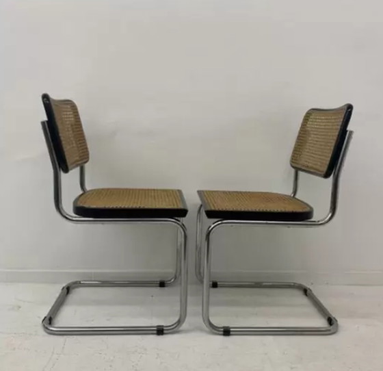 Image 1 of Ensemble de 2 chaises de salle à manger Marcel Breuer Cesca , 1970's