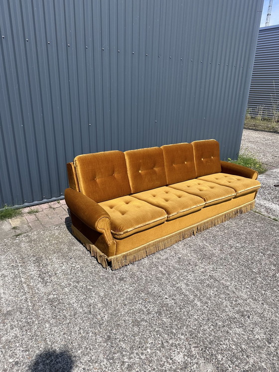 Image 1 of Sofa Vintage Velvet Gold