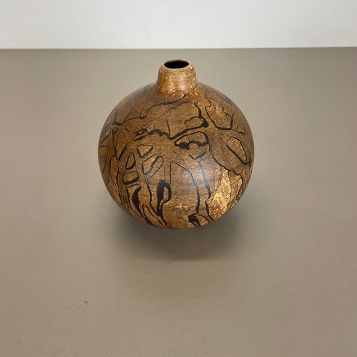 Vintage abstract ceramic vase by Gerhard Liebenthron, Germany 1970s