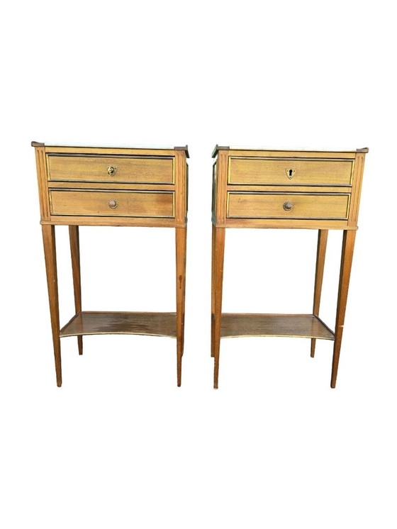 Image 1 of Pair Of Louis Xvi Style Night Tables