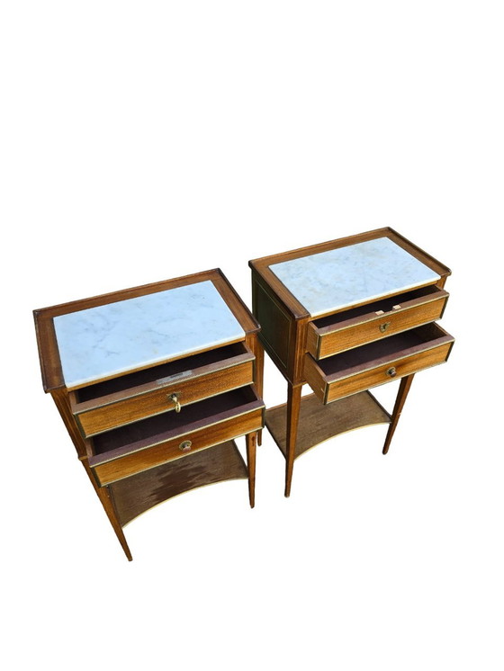 Image 1 of Pair Of Louis Xvi Style Night Tables