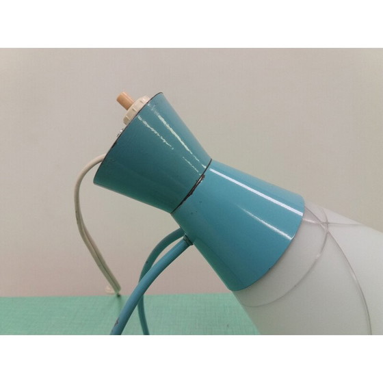 Image 1 of Lampada da tavolo vintage in metallo e vetro, Cecoslovacchia 1958