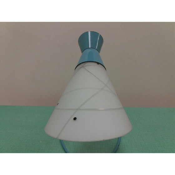 Image 1 of Lampada da tavolo vintage in metallo e vetro, Cecoslovacchia 1958