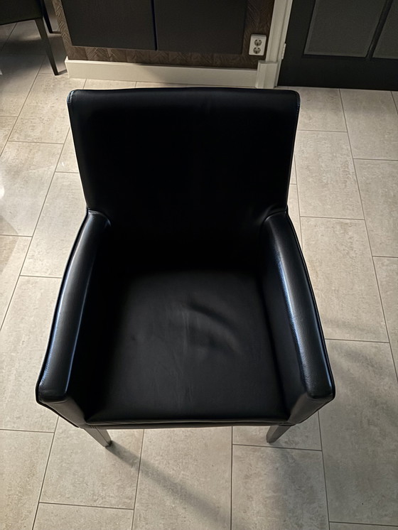 Image 1 of Dining Chairs Black Leather 8 Pieces May Also P.Piece