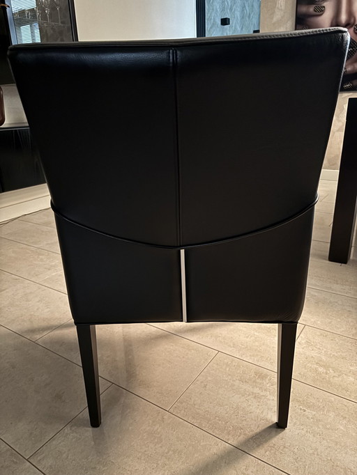 Dining Chairs Black Leather 8 Pieces May Also P.Piece