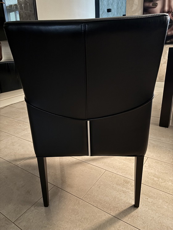 Image 1 of Dining Chairs Black Leather 8 Pieces May Also P.Piece