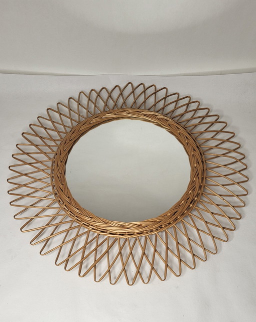 Rattan Sun Mirror 60's