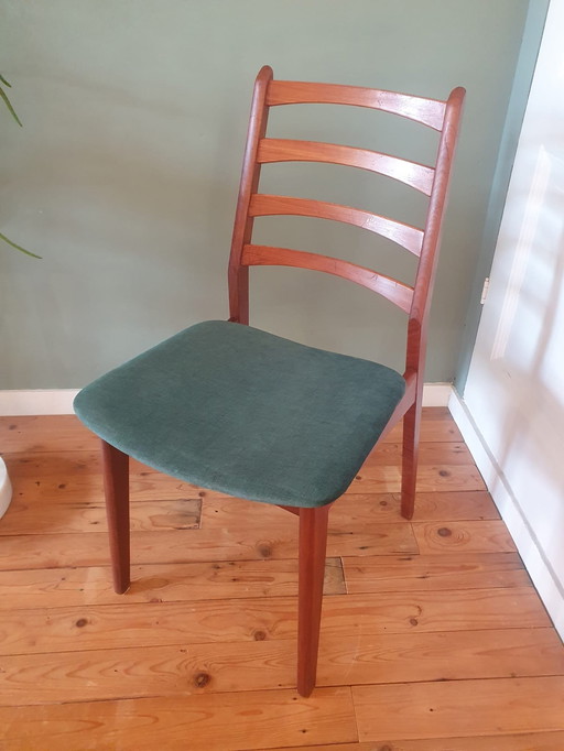 Danish Vintage Chair. Wood. Reupholstered.