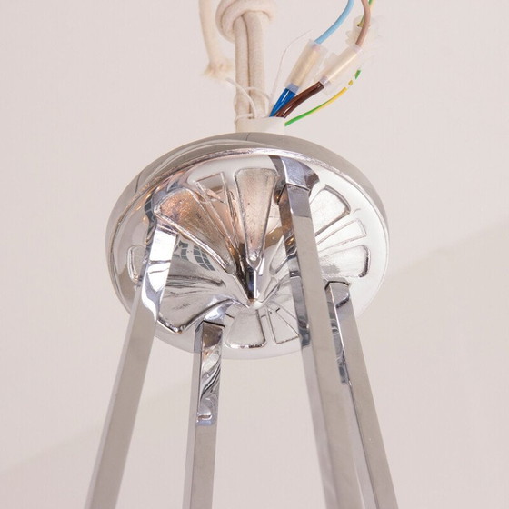 Image 1 of Vintage pink glass chandelier by Muller Freres, France 1930
