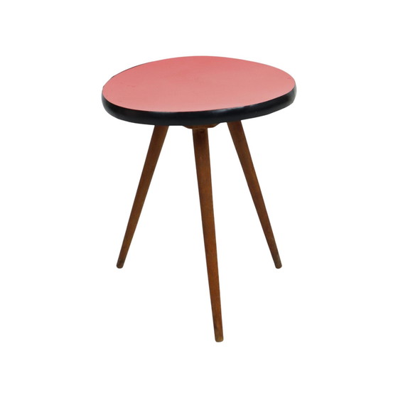 Image 1 of Red Retro Plant Table Formica