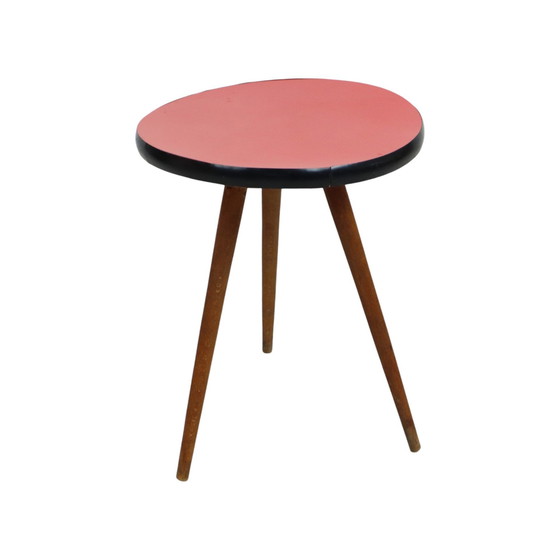 Image 1 of Red Retro Plant Table Formica