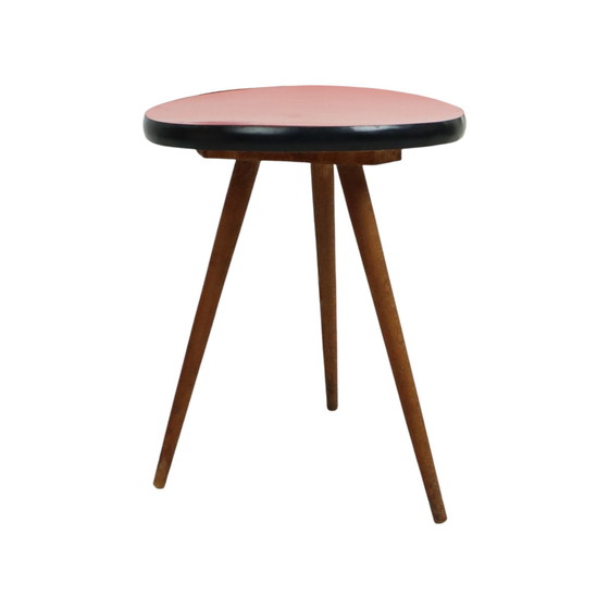 Image 1 of Red Retro Plant Table Formica