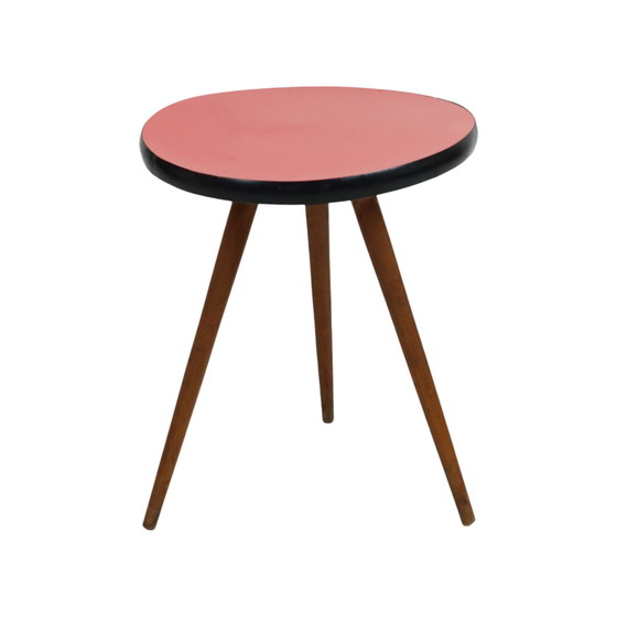 Image 1 of Red Retro Plant Table Formica