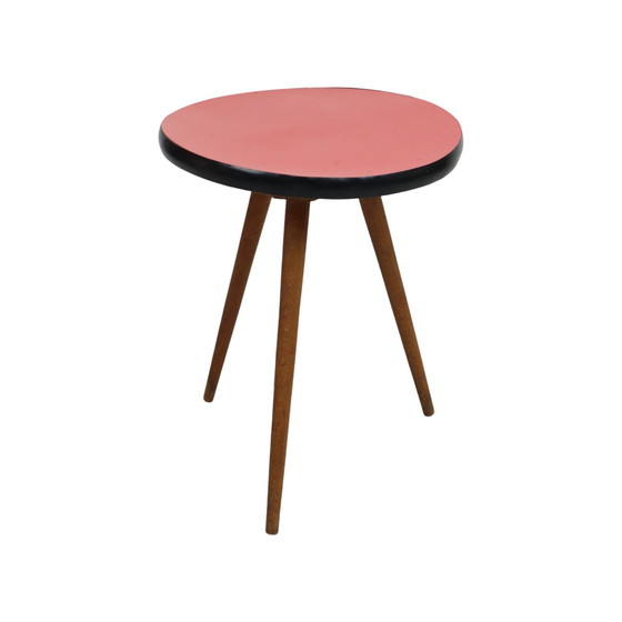 Image 1 of Red Retro Plant Table Formica