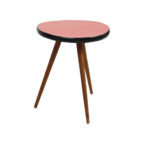 Image 1 of Red Retro Plant Table Formica