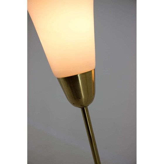 Image 1 of Lampada vintage art déco in ottone e vetro, Cecoslovacchia 1940