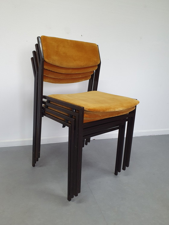 Image 1 of Set (4) dining chairs Gijs van der Sluis.