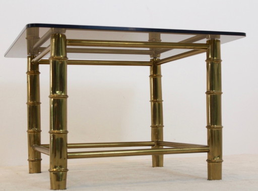 Faux Bamboo Brass Side- or Coffee Table