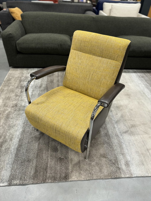 Like new Leolux Scylla Armchair high Yellow brown