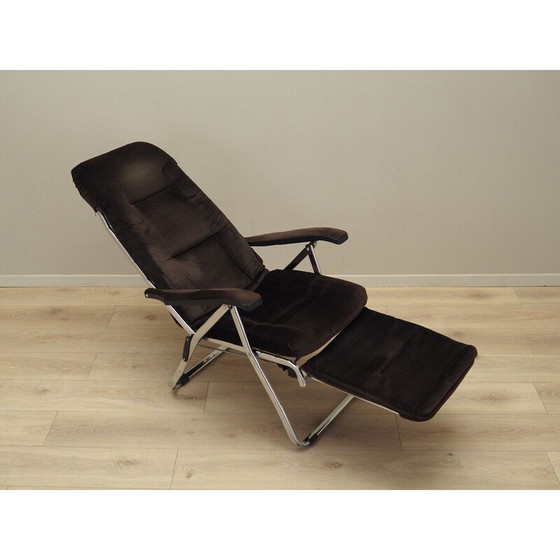 Image 1 of Brown velour armchair, Danish design, 1970s, production: Denmark