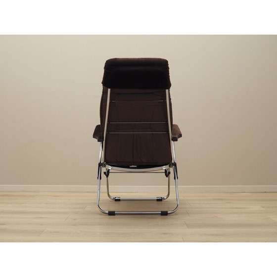 Image 1 of Brown velour armchair, Danish design, 1970s, production: Denmark