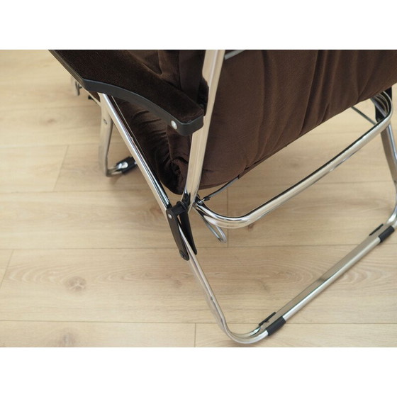 Image 1 of Brown velour armchair, Danish design, 1970s, production: Denmark