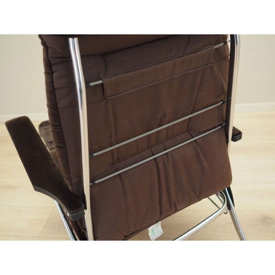 Image 1 of Brown velour armchair, Danish design, 1970s, production: Denmark