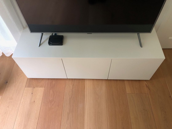 Image 1 of Matte White Abitare Interiors 3-Door TV Furniture