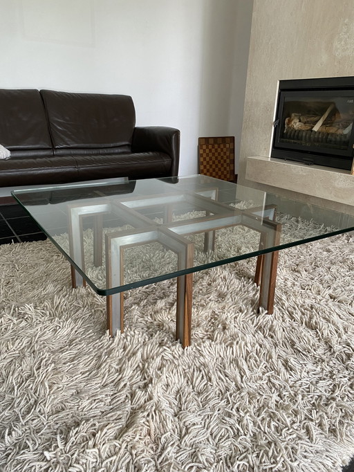 Glass coffee table