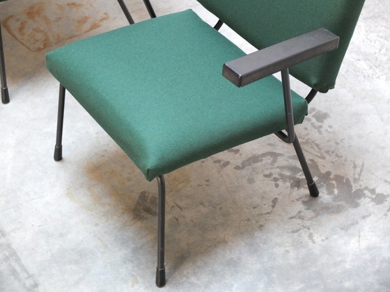 Image 1 of Modernist Pair Of '1401' Easy Chairs By Wim Rietveld For Gispen, 1954