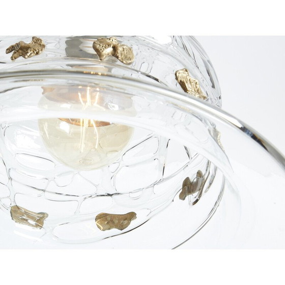 Image 1 of Vintage Murano glass pendant lamp by Barovier and Toso, Italy 1940
