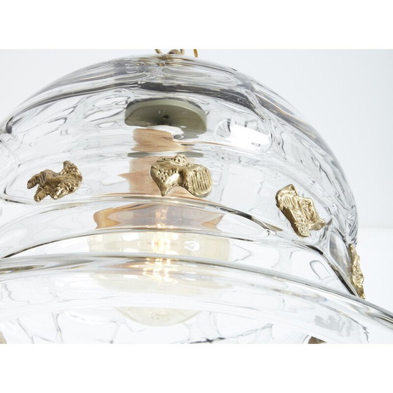 Image 1 of Vintage Murano glass pendant lamp by Barovier and Toso, Italy 1940
