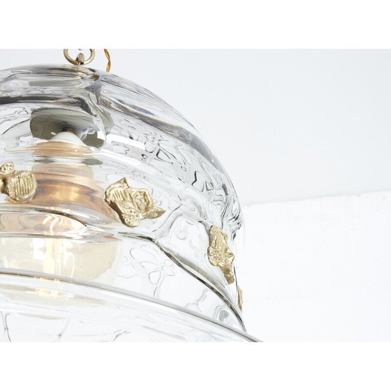 Image 1 of Vintage Murano glass pendant lamp by Barovier and Toso, Italy 1940