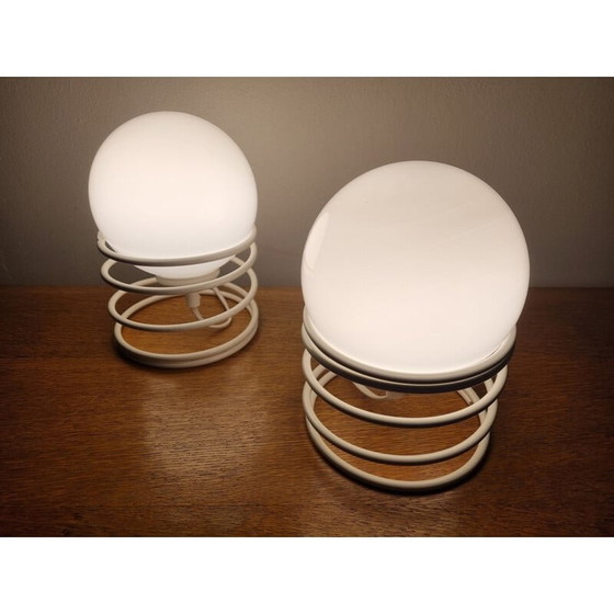 Image 1 of Coppia di lampade da tavolo a spirale Woja di metà secolo, anni '70