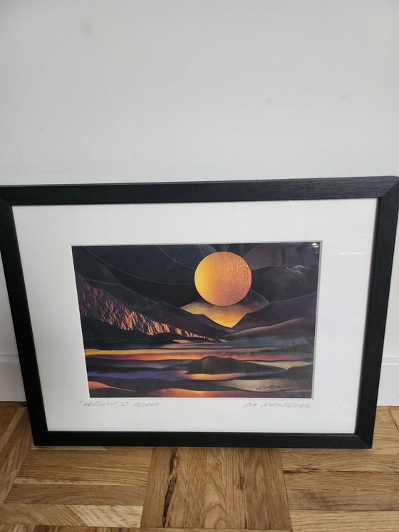 Image 1 of 2x Eva Schmutterer signed northern lights