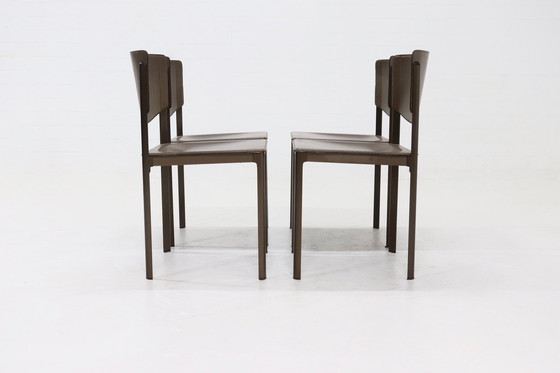 Image 1 of 4 X Vintage Matteo Grassi Italy Dining Chairs