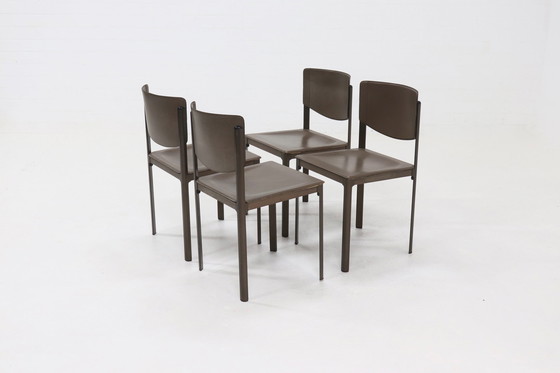 Image 1 of 4 X Vintage Matteo Grassi Italy Dining Chairs
