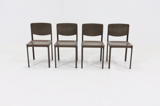 Image 1 of 4 X Vintage Matteo Grassi Italy Dining Chairs