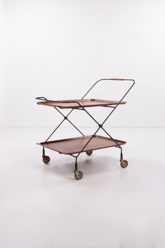 Image 1 of Paul Nagel Trolley vintage realizzato da Jie Gantofta, 1960 Svezia.