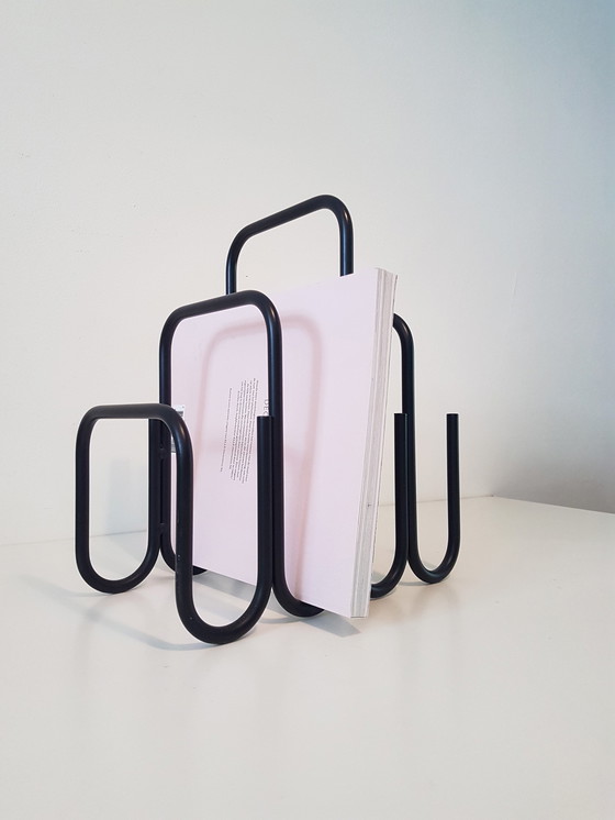 Image 1 of Modernist magazine rack by Ann Maes 1981