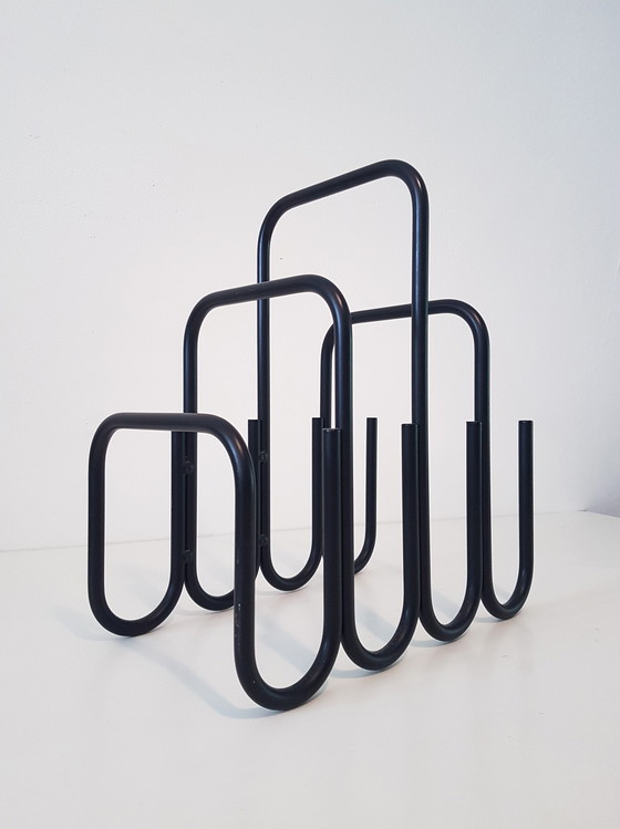 Image 1 of Modernist magazine rack by Ann Maes 1981