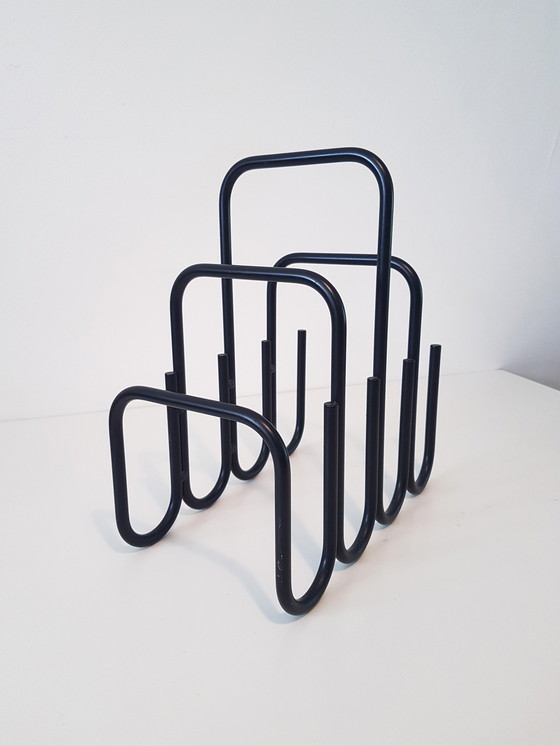 Image 1 of Modernist magazine rack by Ann Maes 1981