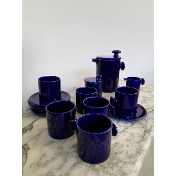 Image 1 of Set of 15 vintage space age ceramic tea sets by Enzo Bioli for Il Picchio Parma, 1960