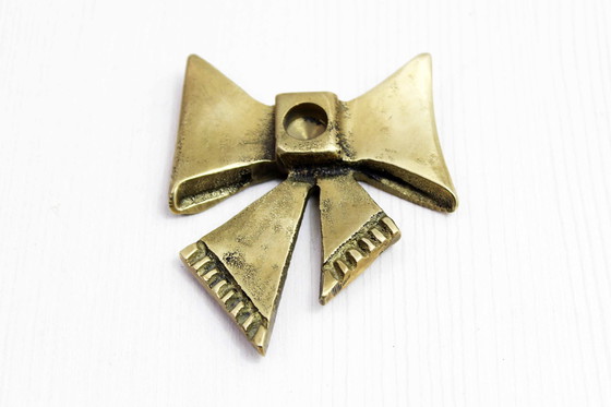 Image 1 of Brass Bow Candle Holder1970