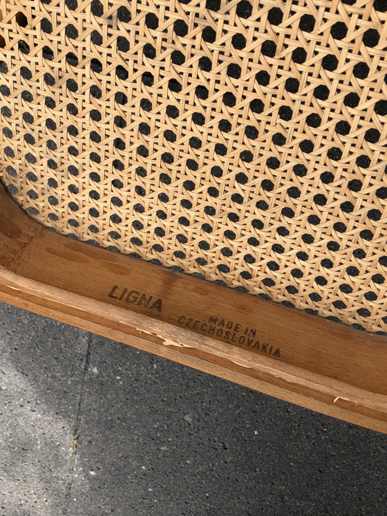 Image 1 of 4x Vintage Ligna Thonet chair